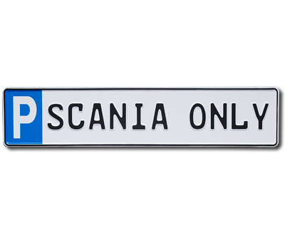 Parkeringsplats Scania Only